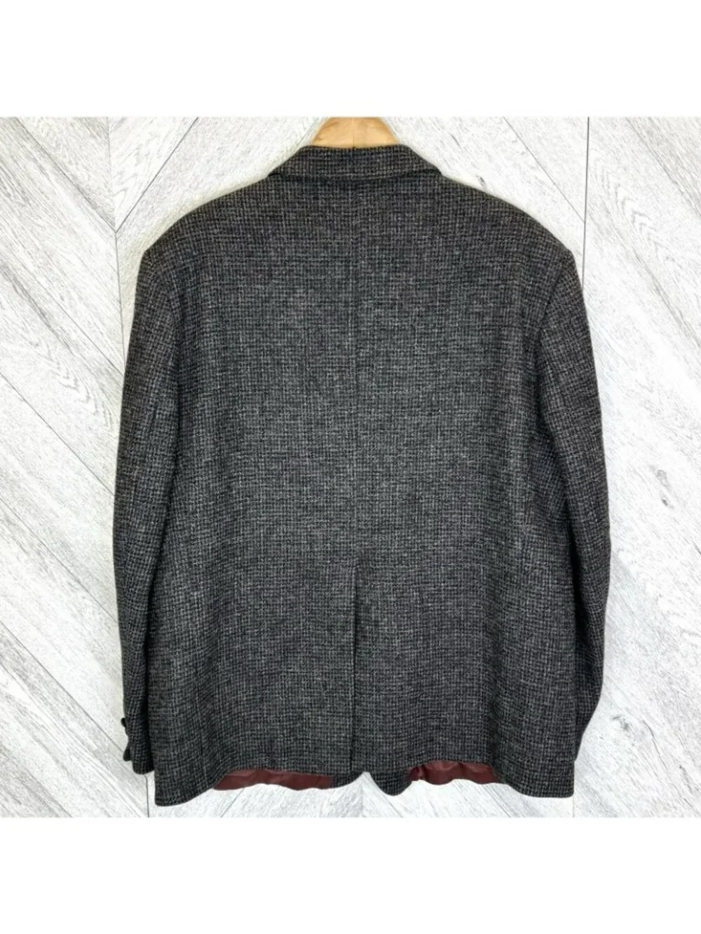 Vintage Harris Tweed Blazer Sport Coat Jacket Mens Size 48R Gray Wool - Picture 3 of 10
